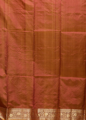 Cream Handloom Katan Pure Silk Saree With Blouse Piece