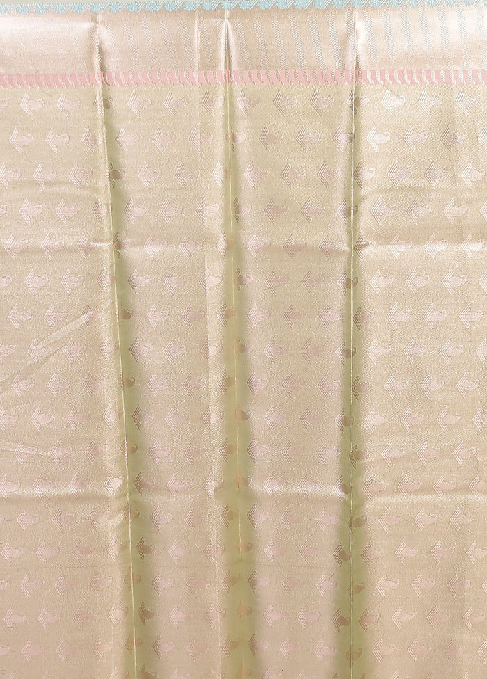 Green Organza Saree With Blouse Piece