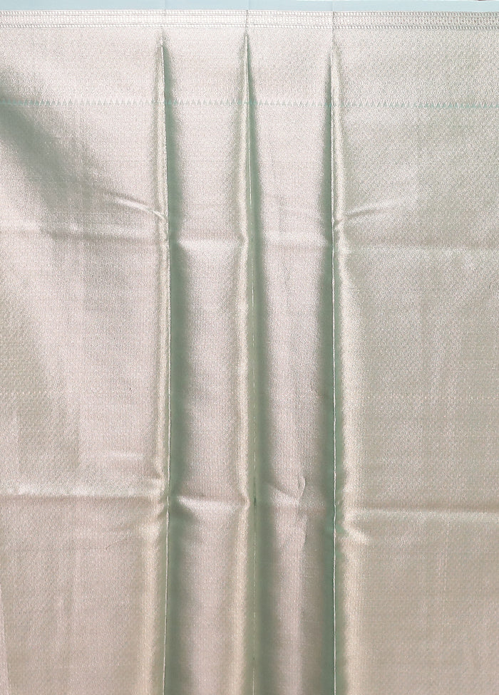 Green Organza Saree With Blouse Piece