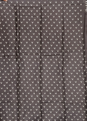 Black Chanderi Cotton Saree With Blouse Piece