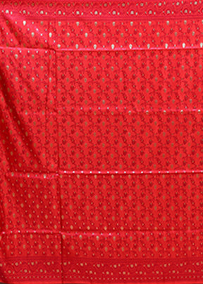 Blue Tanchoi Silk Saree With Blouse Piece