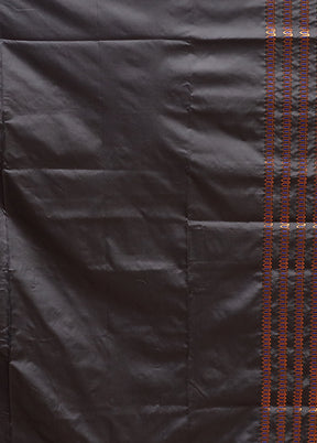 Blue Assam Silk Saree With Blouse Piece