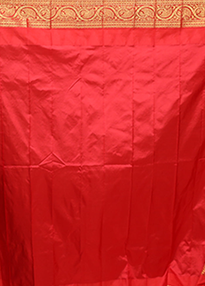 Cream Handloom Kanchipuram Pure Silk Saree With Blouse Piece