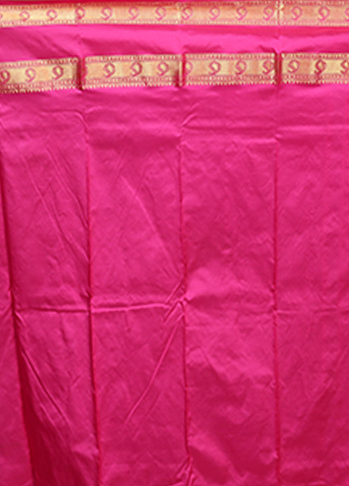 Green Handloom Kanjivaram Pure Silk Saree With Blouse Piece