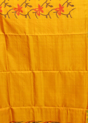 Blue Handloom Kanchipuram Pure Silk Saree With Blouse Piece