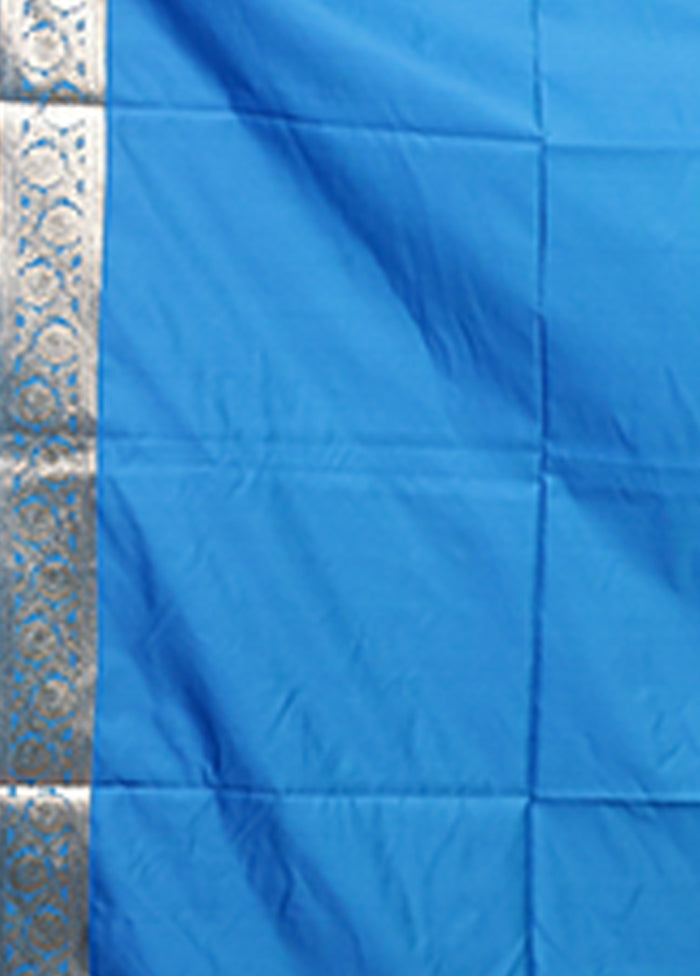 Purple Banarasi Silk Saree With Blouse Piece