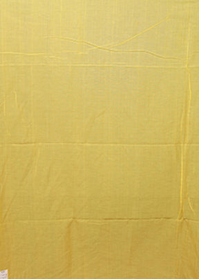 Yellow Matka Silk Saree With Blouse Piece
