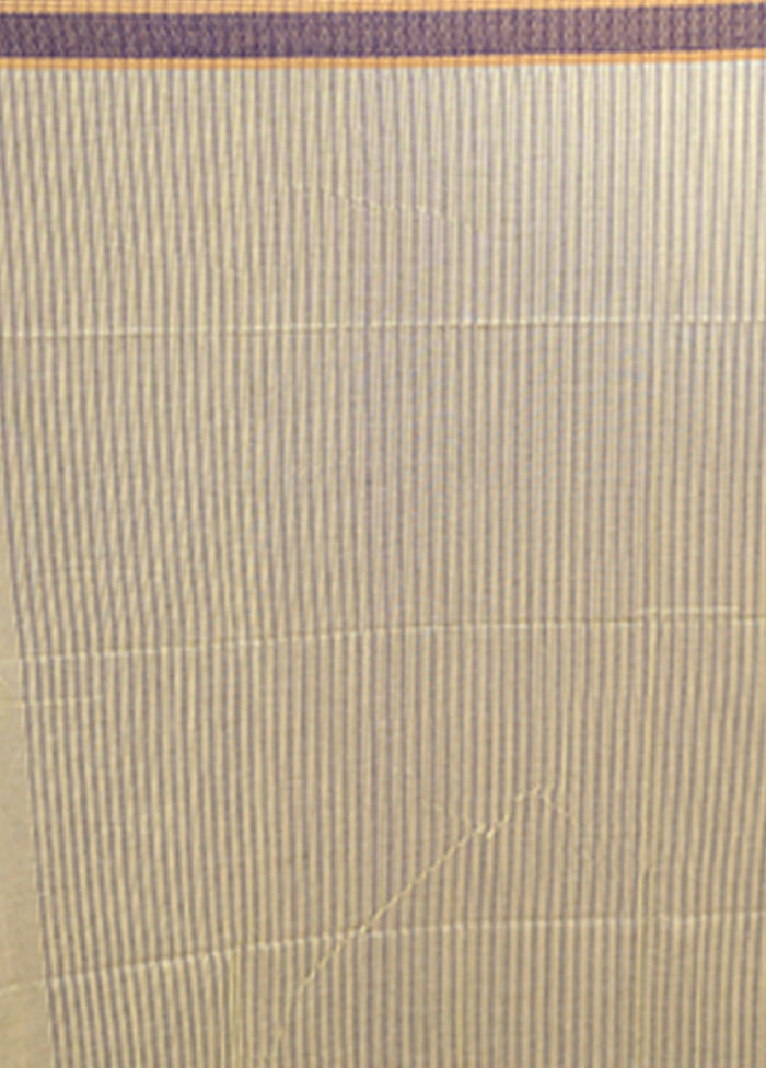 Yellow Matka Silk Saree With Blouse Piece