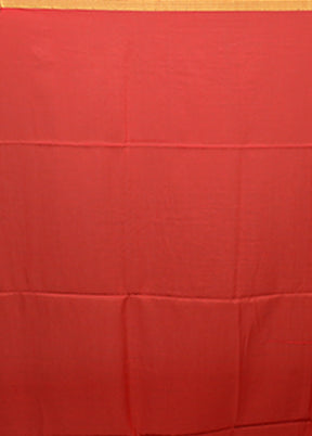 Red Matka Silk Saree With Blouse Piece