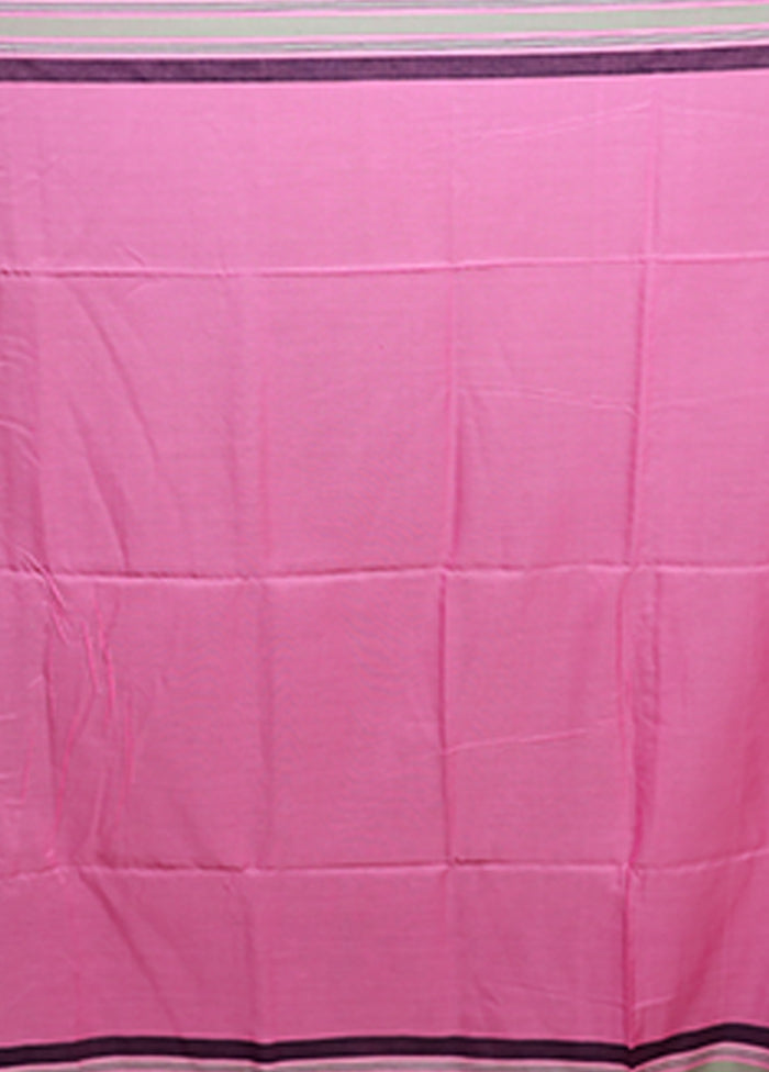 Pink Matka Silk Saree With Blouse Piece