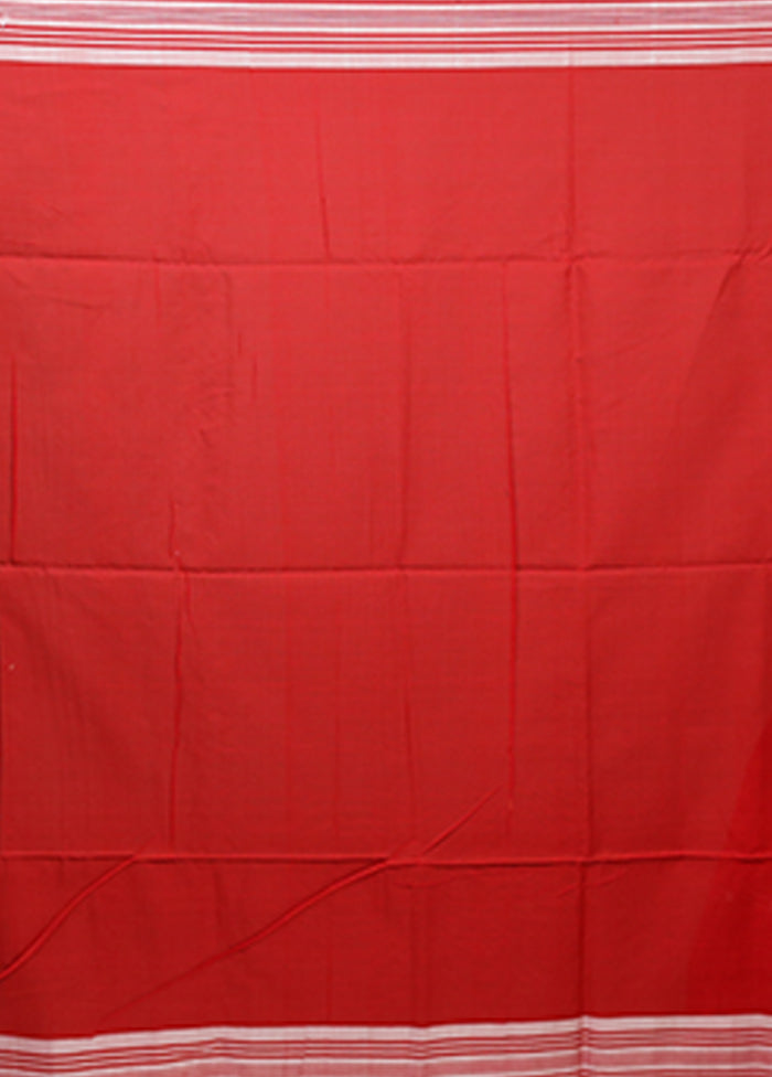 Red Matka Silk Saree With Blouse Piece