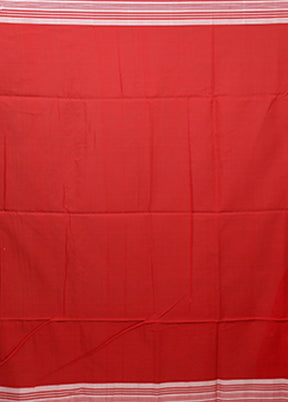 Red Matka Silk Saree With Blouse Piece