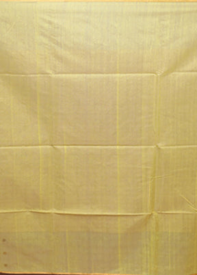 Yellow Matka Silk Saree With Blouse Piece