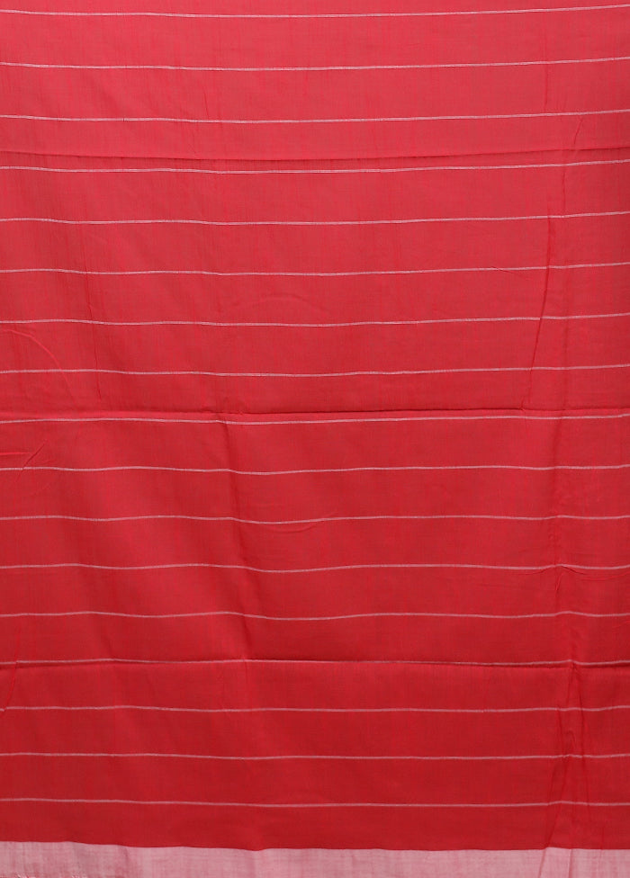 Red Matka Silk Saree With Blouse Piece