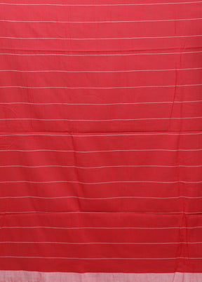 Red Matka Silk Saree With Blouse Piece