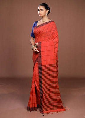 Pink Matka Silk Saree With Blouse Piece