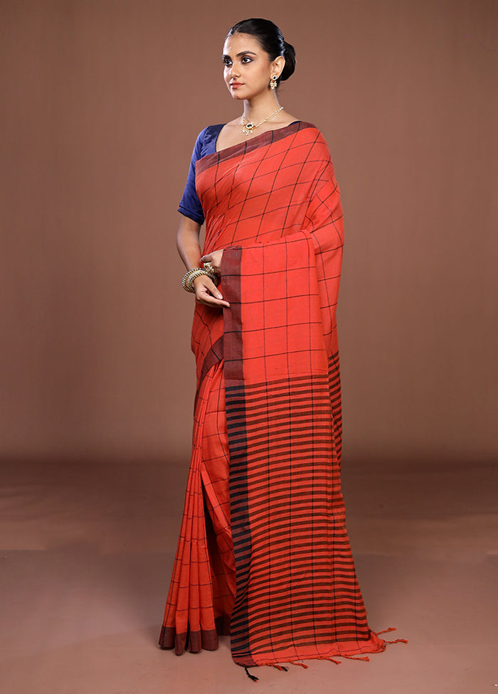 Pink Matka Silk Saree With Blouse Piece