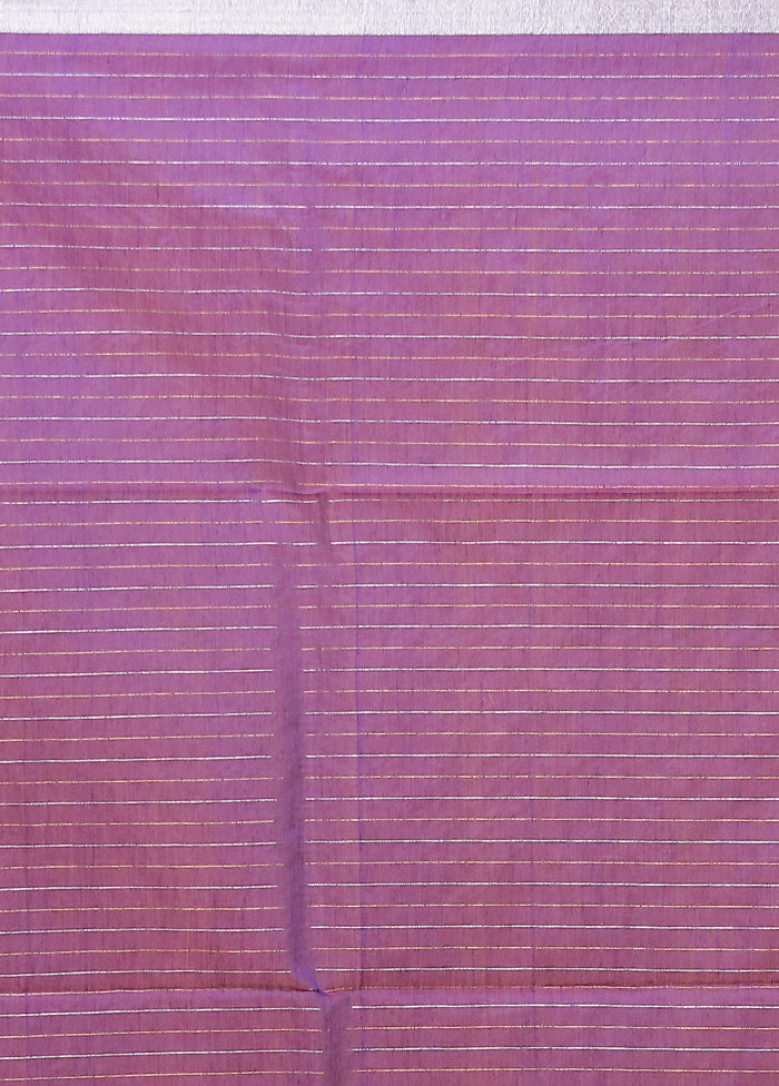 Purple Matka Silk Saree With Blouse Piece