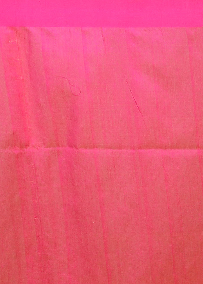 Red Matka Silk Saree With Blouse Piece