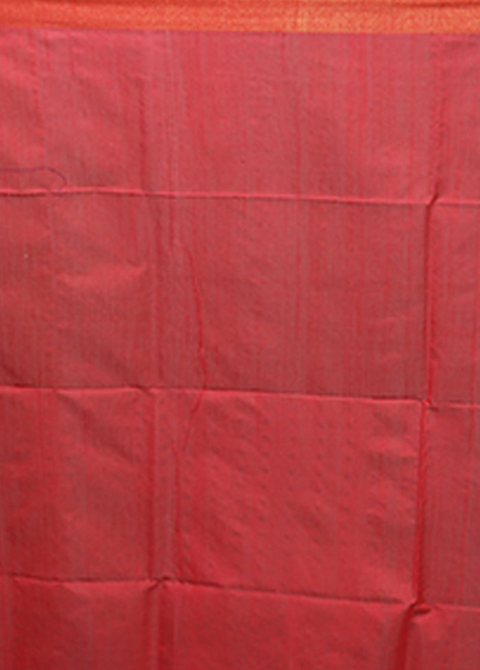 White Matka Silk Saree With Blouse Piece