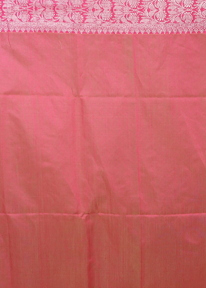 Yellow Matka Silk Saree With Blouse Piece