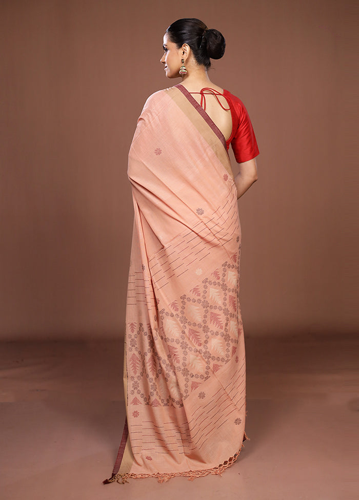 Pink Matka Silk Saree With Blouse Piece