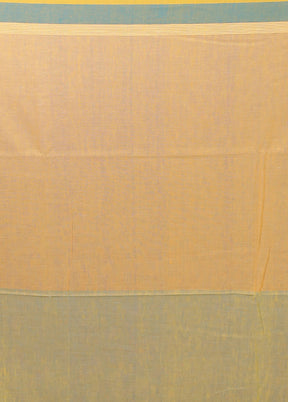 Yellow Matka Silk Saree With Blouse Piece