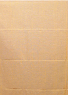 Yellow Matka Silk Saree With Blouse Piece