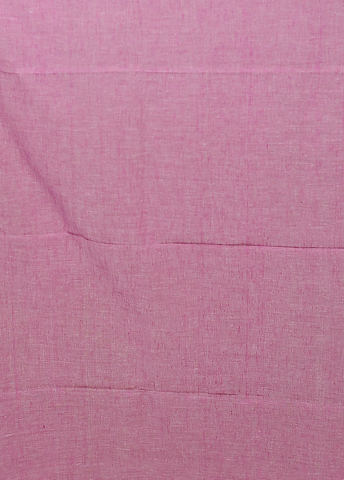 Pink Matka Silk Saree With Blouse Piece