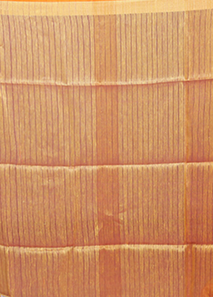 Yellow Matka Silk Saree With Blouse Piece