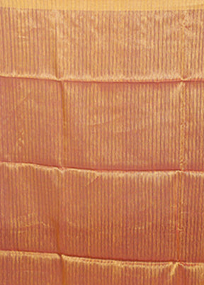 Yellow Matka Silk Saree With Blouse Piece