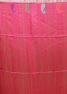 Yellow Handloom Matka Pure Silk Saree With Blouse Piece