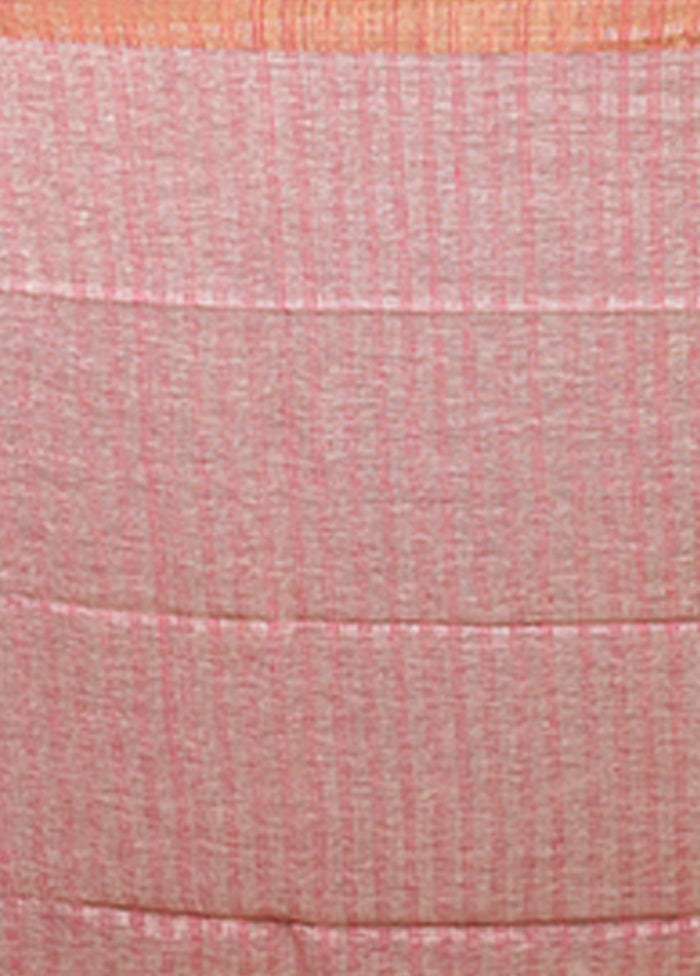 Yellow Handloom Matka Pure Silk Saree With Blouse Piece