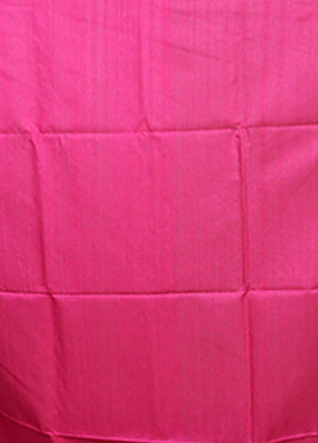 Pink Handloom Matka Pure Silk Saree With Blouse Piece