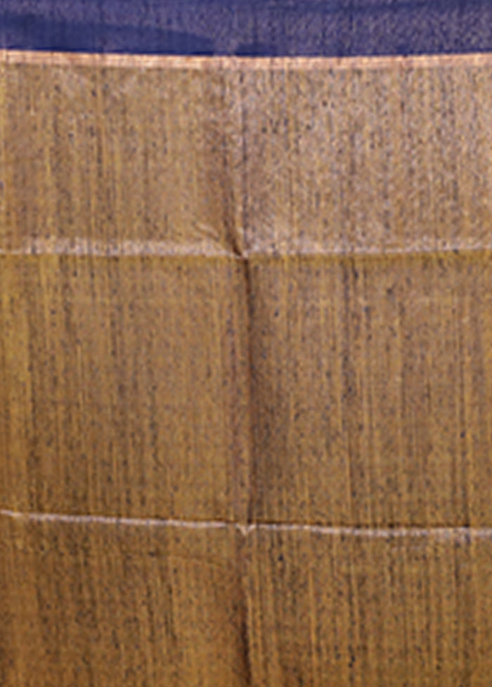 Yellow Handloom Matka Pure Silk Saree With Blouse Piece