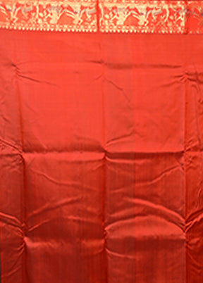 Green Handloom Baluchari Pure Silk Saree With Blouse Piece