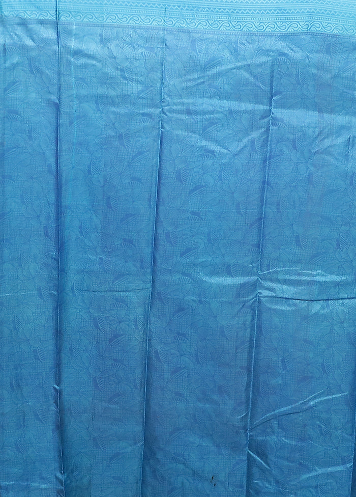 White Printed Pure Silk Saree Without Blouse Piece