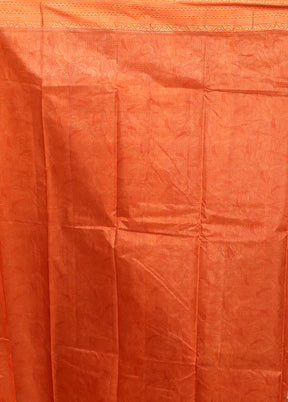 White Printed Pure Silk Saree Without Blouse Piece