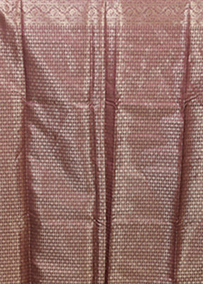 Purple Kora Silk Saree With Blouse Piece