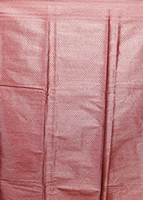 Maroon Kora Silk Saree With Blouse Piece