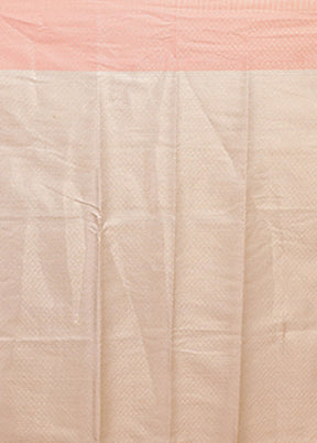 Cream Kora Silk Saree With Blouse Piece