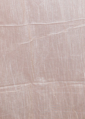 Cream Matka Silk Saree With Blouse Piece