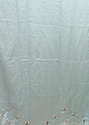 Green Tussar Silk Saree With Blouse Piece