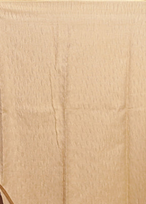Cream Tissue Silk Saree With Blouse Piece