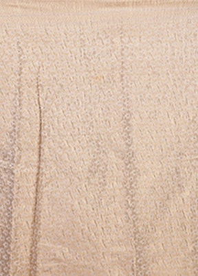 Cream Tissue Silk Saree With Blouse Piece