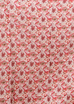 Red Tussar Silk Saree With Blouse Piece