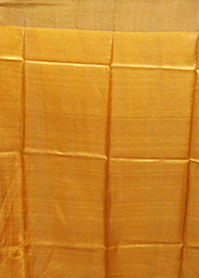 Green Handloom Tussar Pure Silk Saree With Blouse Piece