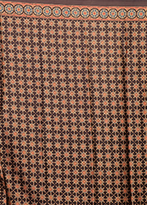 Multicolor Printed Silk Saree Without Blouse Piece