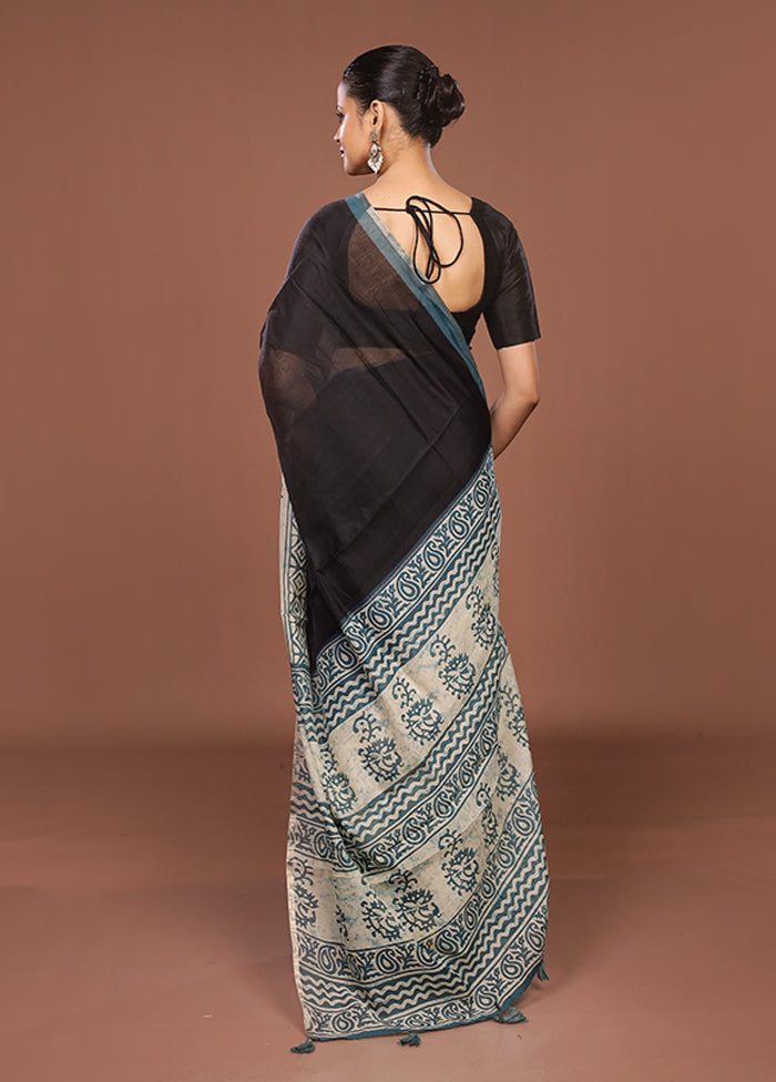 White Dupion Silk Saree With Blouse Piece