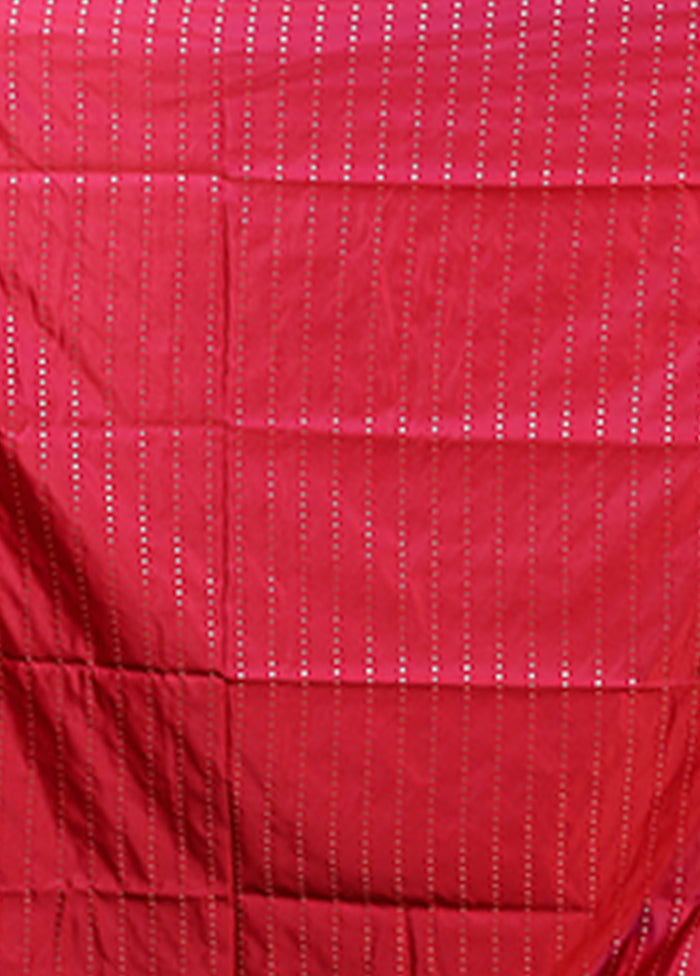 Red Banarasi Silk Saree With Blouse Piece